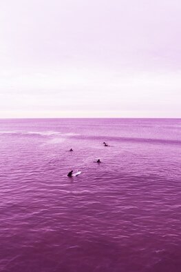 Robert Van Bolderick; Venice Beach Purple Sea Ll, 2018, Original Photography Color, 50 x 70 cm. Artwork description: 241 Venice Beach surfersLimited edition...