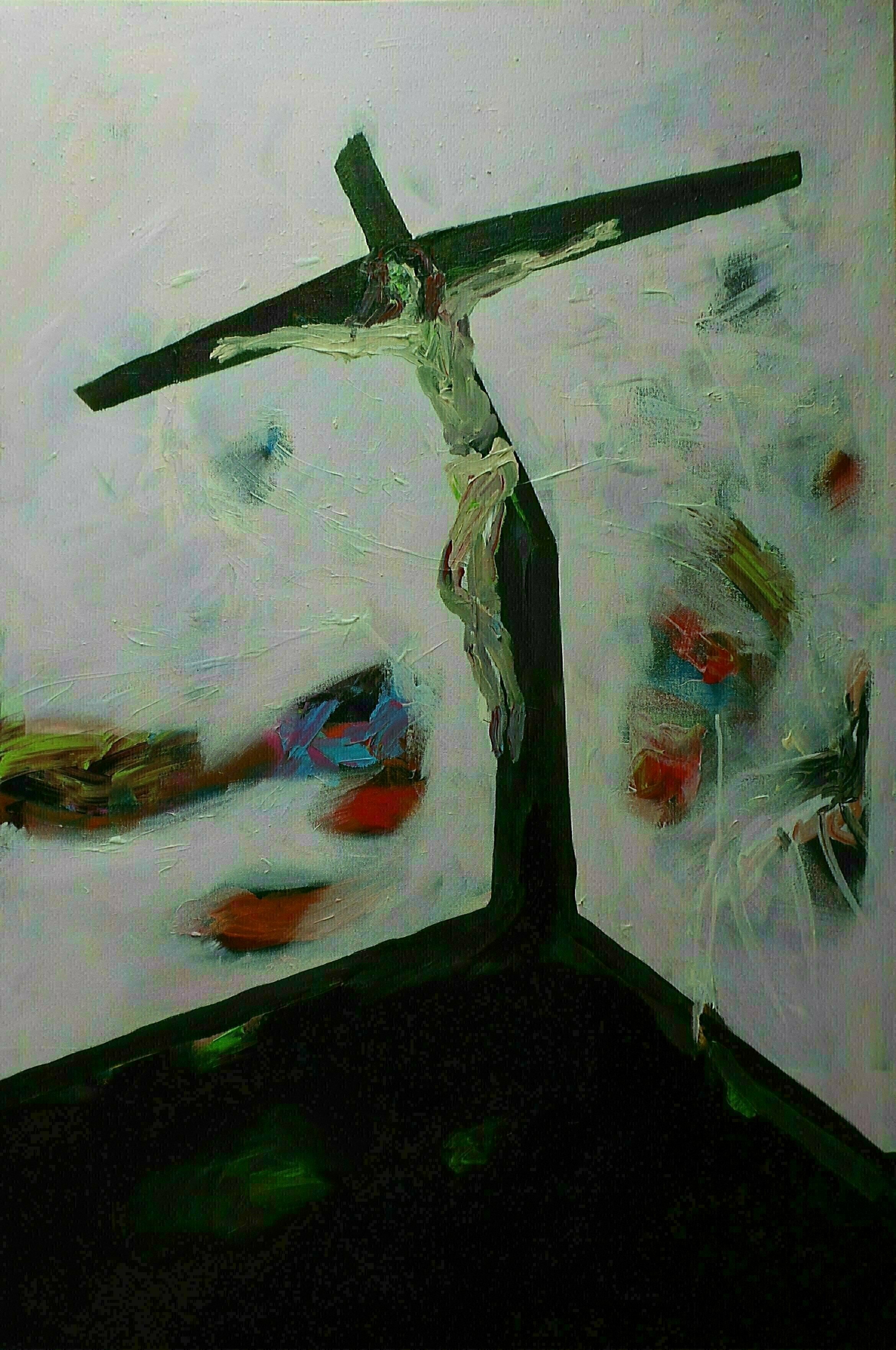 Paulo Medina, 'Christ Mocked', 2013, original Mixed Media, 80 x 120  cm. 