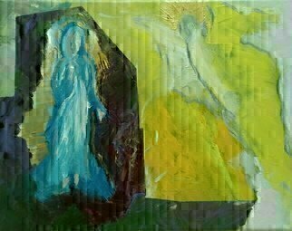 Paulo Medina; Annunciation, 2017, Original Painting Acrylic, 11 x 14 inches. Artwork description: 241 And Mary said to the angel How shall this be done, because I know not manLk 1, 34. ...