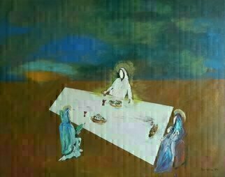 Paulo Medina; Emmaus, 2021, Original Painting Acrylic, 77.3 x 97.2 cm. Artwork description: 241 This is the time to go back to Emmaus...