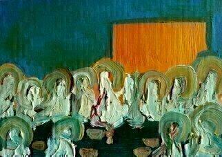 Paulo Medina, 'Last Supper', 2019, original Painting Acrylic, 30.5 x 22.9  cm. Artwork description: 2793 Painted over a sheet of Canvas ...