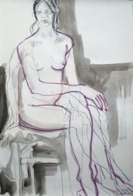 Antonio Trigo; Body Interception, 2011, Original Drawing Other, 50 x 70 cm. Artwork description: 241  The body moves ...