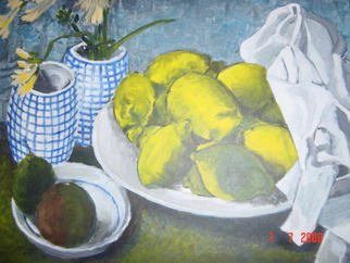 Antonio Trigo; Lemons, 2007, Original Painting Acrylic, 30 x 20 cm. 