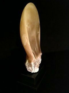 Terry Mollo; Spoonful, 2016, Original Sculpture Stone, 10 x 24 inches. Artwork description: 241 Italian brown agate in an abstracted spoon form. Inspired by the blues song written by Willie Dixon and re- invented by Eric Clapton with Cream in the late 1960s. ...