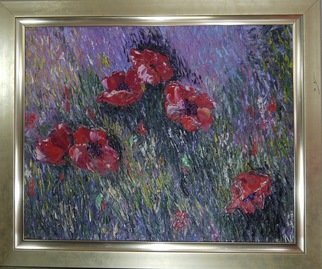 Natalia Kolesnichenko; Scarlet Poppies, 2018, Original Painting Oil, 60.3 x 50.5 cm. Artwork description: 241 flower...