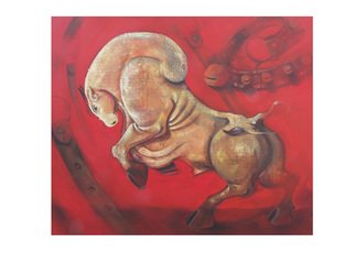 Tushar Jadhav; Ready For Sex, 2016, Original Painting Acrylic, 36 x 30 inches. Artwork description: 241  bull ...