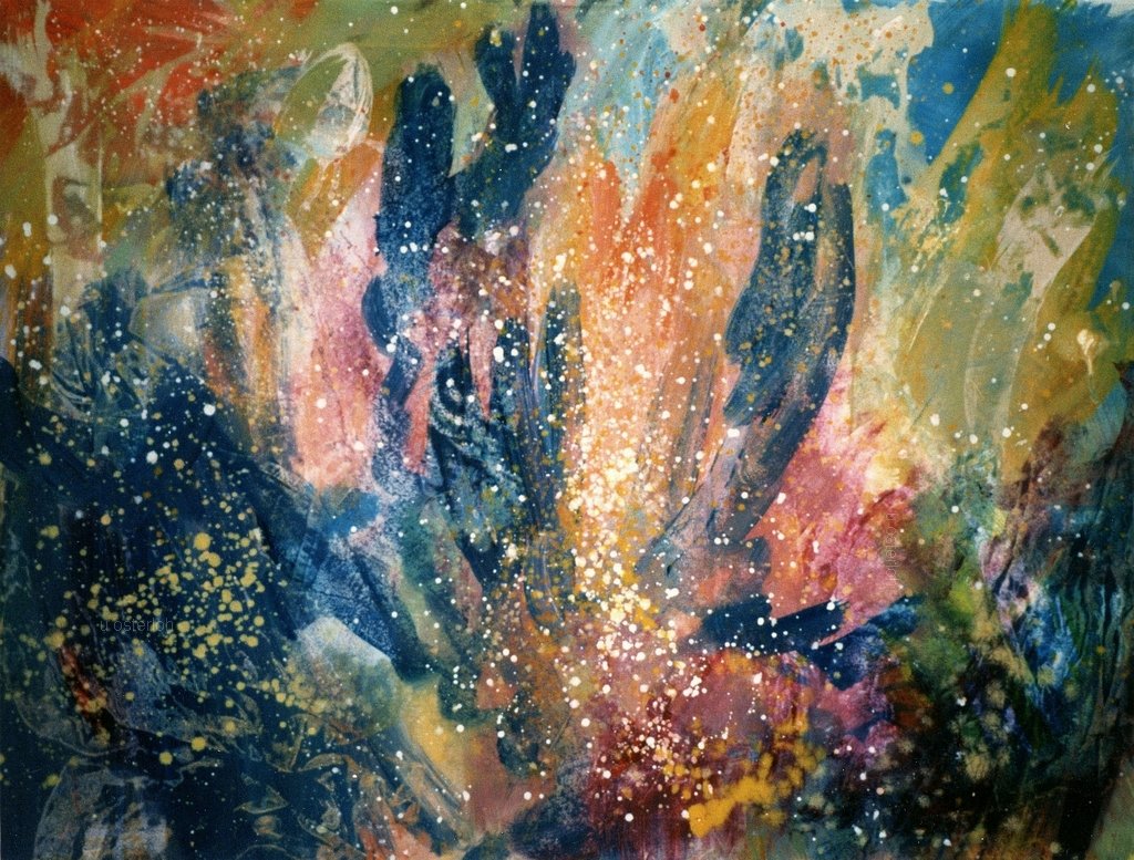 Ulrich  Osterloh, 'Creation', 1998, original Painting Acrylic, 90 x 70  x 2 inches. Artwork description: 5208 Where there is joy there is creation. . . . Where there is the Infinite there is joy. . . Upanishads...