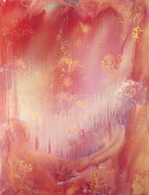 Ulrich  Osterloh, 'In The Valley Of Love', 1997, original Painting Acrylic, 100 x 130  x 2 inches. Artwork description: 3138  A very glowing and peaceful work of art which was partly inspired by the colors of an unusual fire. But more than just a feeling, the painting became its own entity, its own story and mystery: A genuine valley of flowers, a valley of emanations, the dreamer ...