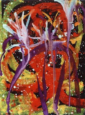 Ulrich  Osterloh, 'Starflowers', 1993, original Painting Acrylic, 30 x 40  x 1 inches. 