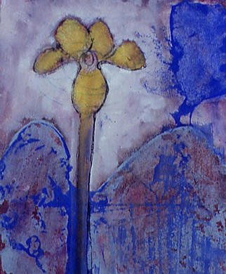 Ulrich  Osterloh, 'Symbolic Flower', 1992, original Painting Acrylic, 22 x 17  inches. 