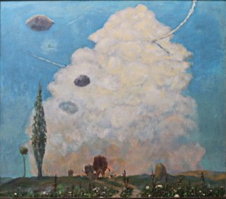 Leo Karnaukhov; К вечеру, 1976, Original Painting Oil, 70 x 75 cm. 