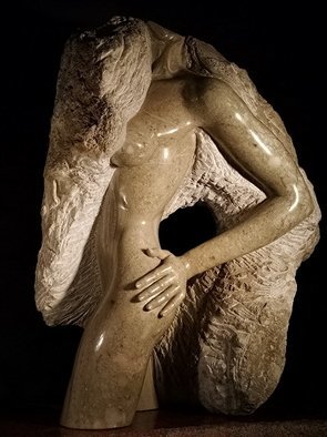 Depasquale Sculptures; The Divine Symphony, 2018, Original Sculpture Stone, 24 x 30 inches. Artwork description: 241  This sculpture depicts and emulates the awesome beauty and perseverance of todays woman, coming out and pushing throughthe stone.  Nonetheless, there are so many complex curves, that have to harmonize in order to achieve the aesthetic symphony of the female body form, thus I entitled this sculpture, ...