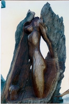 Depasquale Sculptures; Walk This Way, 2011, Original Sculpture Wood, 34 x 49 inches. Artwork description: 241               Signed original by dePasquale, accompanied with Certificate of Authenticity. Also includes professional packaging and insurance. This sculpture captures a woman evolving from a tree. . . There was an undulation where the knee is. . . that provoked the figures existence. Carved from a piece of Big Bear lake California, oak ...