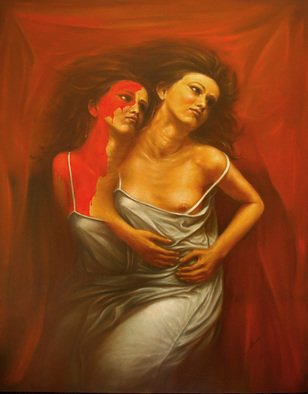Vaidotas Bakutis; Red, 2009, Original Painting Oil, 80 x 100 cm. 