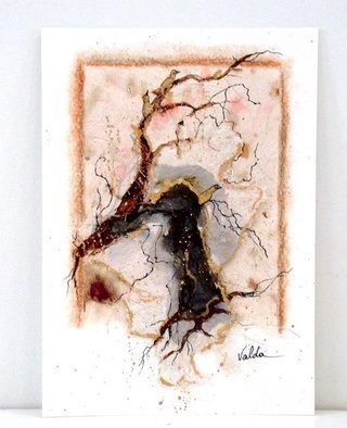 Valda Fitzpatrick, 'Tree Formation', 2019, original Mixed Media, 5 x 7  . Artwork description: 1911 I start my designs by making my own paper pulp from dried flowers, grass, Spanish flax, which is specifically designed for paper making , some recycled material adds different one of a kind textures, which I form into hand made paper sheets . The sheets are then adhered on ...