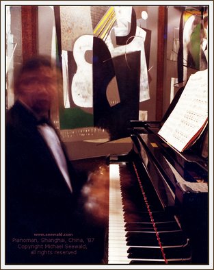 Michael Seewald; Pianoman, Shanghai, China..., 1987, Original Photography Color, 16 x 20 inches. Artwork description: 241   Due to market changes, and the rarity of this image, the price for the last three of the 10 has gone up accordingly. After this one sells, the next one will sell for $500K, and then the last for one million. Many photos by the top masters ...