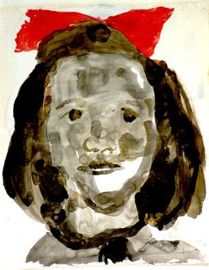 B� Van Der Heide; Enfant Terrible Of Enfant..., 2001, Original Painting Acrylic, 92 x 106 cm. Artwork description: 241 This is a portrait in acrylic paint on handmade paper, depicting the 