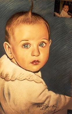Giovan Beck, 'Portrait', 2001, original Pastel, 50 x 70  cm. Artwork description: 1758 Soft pastel on paper. From a picture....