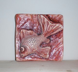 Varvara Vitkovska; Fish, 2021, Original Pastel, 15 x 15 cm. Artwork description: 241 This work is an attempt to create a three- dimensional image of an object, breathe life into it and settle it in your home. ...