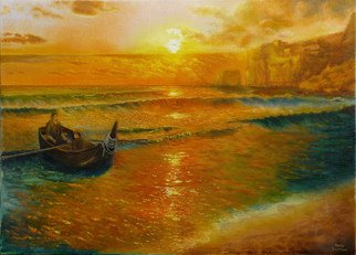 Vasily Zolottsev; At Coast Of Nazareth Of P..., 2010, Original Painting Oil, 70 x 50 cm. 