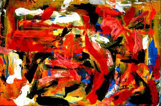 Vanessa Bernal; Fire Dragon, 2010, Original Mixed Media, 36 x 24 inches. Artwork description: 241  Abstract Expressionism, Expressionist, Abstract, Modern Art, Fantasy          ...