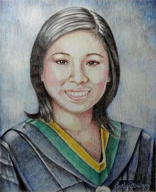 Evie O. Bridges; Aileen, 2013, Original Drawing Pencil, 8 x 10 inches. Artwork description: 241  A portrait done in Colored pencil                           ...