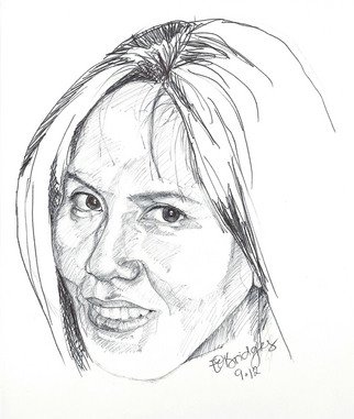 Evie O. Bridges; Pam, 2012, Original Drawing Pen, 11 x 8 inches. Artwork description: 241                Rough Sketch                    ...