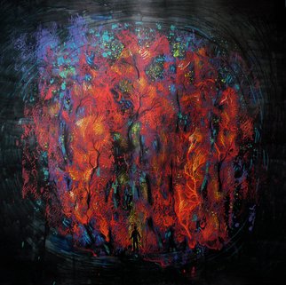 Anastasia Velikanova; Fire, 2015, Original Mixed Media, 55 x 55 cm. Artwork description: 241 art pastel acrylic painting fire...