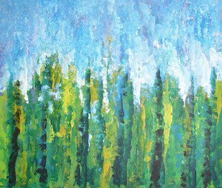 Valerie Leri, 'Poplar Trees', 2010, original Painting Acrylic, 20 x 16  x 2 inches. Artwork description: 2307  Realism           ...