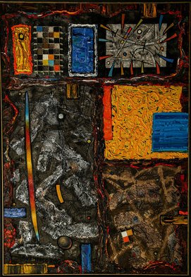 Victor Cuzmenco; Zones, 2019, Original Mixed Media, 90 x 120 cm. Artwork description: 241 Painting, Mixed Mediaon CanvasBiafarin Artwork Code: AW127900194In this work I explore the volatility of psychic worries of a human who travels in time and gets into various psychic zones. The idea is expressed by four figurative zones separated and connected by thick impasto layers ...