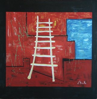 Hugo Reyes Reyes; Ascending, 2007, Original Painting Acrylic, 80 x 80 cm. Artwork description: 241  Ascending to a lighter and higher level of life with a window that lets us breathe  ...