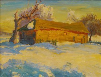 Victor Onyshchenko; Winter In Kostobobrov, 2013, Original Painting Oil, 72 x 55 cm. Artwork description: 241 Sunny winter day in the Ukrainian village. ...