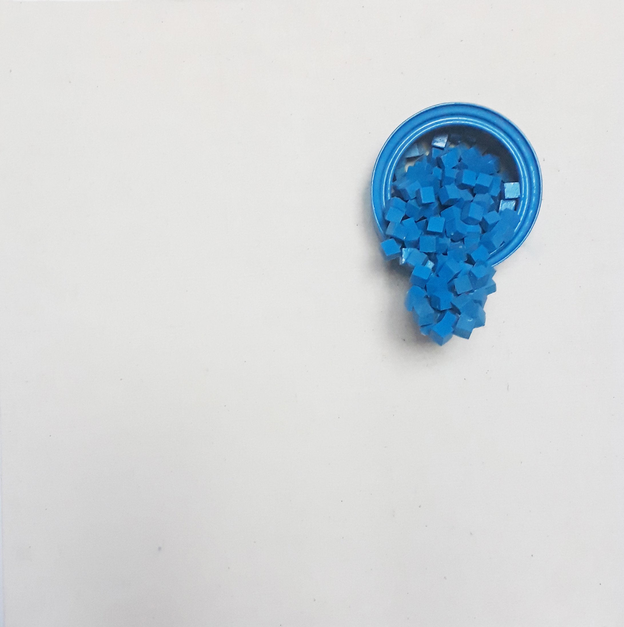 Amin Moradi; Blue No2, 2014, Original Sculpture Mixed, 45 x 45 cm. Artwork description: 241 unfeelingimagination...
