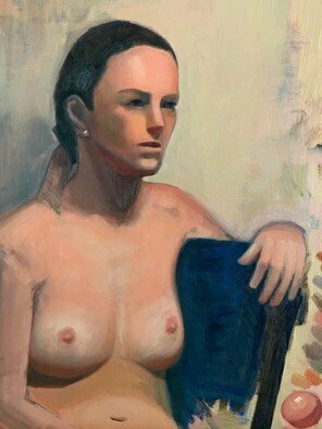 John Tooma; Figure Painting, 2021, Original Painting Oil, 39.3 x 53.8 cm. Artwork description: 241 This model was at Hamley Studio at Mt Kuring- gai in Sydney s north. This life painting was my third figure study in oil on board. ...
