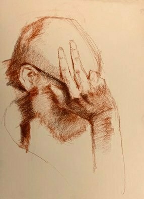 John Tooma; Figure Study, 2021, Original Drawing Pastel, 29.7 x 42 cm. Artwork description: 241 This model was at our Liverpool Art Society Life Drawing Group held at Casula Powerhouse Arts Centre, Casula. Drawing is not framed. ...