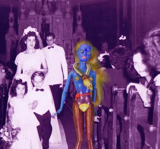 Vito Valenti; 50s Wedding Mystery, 2018, Original Digital Art, 16 x 16 inches. Artwork description: 241 vintage photo, surreal, dream, mysterious, Vito Valenti, predawnpictures, ...