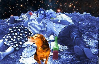 Vito Valenti; Under The Milky Way, 2018, Original Digital Art, 22 x 14 inches. Artwork description: 241 A widowed Grandpa returns to his homeland to seek a new wife.  surreal nostalgia...