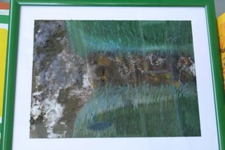 Rahmani Hacene; Green The Coupler, 2004, Original Watercolor, 26 x 35 inches. Artwork description: 241  water color abstrat painting  ...