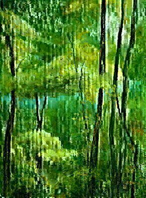 Vladimir Volosov; Forest Melody, 2022, Original Painting Oil, 16 x 20 inches. Artwork description: 241      This artwork is an original unique terxtured oil painting on canvas on a wooden frame, painted using a palette knife. Original artistaEURtms style aEUR