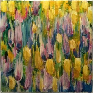 Vlad Lado Doychinov; Flowers, 2018, Original Painting Acrylic, 8 x 8 inches. Artwork description: 241 flowers, light, ...