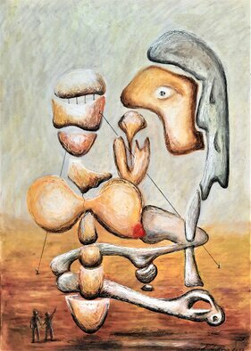 Vladimir Kolosov; Archaeologists, 2022, Original Pastel Oil, 22 x 30 inches. Artwork description: 241 Archaeologists are digging out the leftovers of the prehistoric woman. They are surprised by their findings. ...