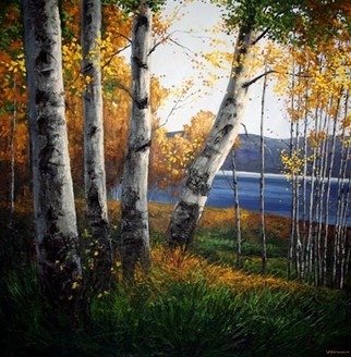 Jennifer Vranes; Morning On The Lake, 2008, Original Painting Acrylic, 48 x 48 inches. 