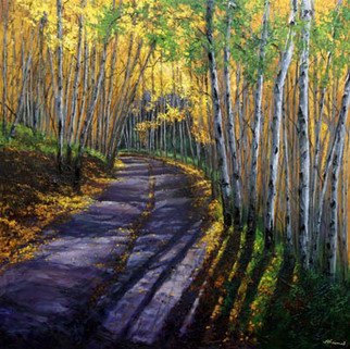 Jennifer Vranes; Pathway Through The Quaki..., 2008, Original Painting Acrylic, 48 x 48 inches. 