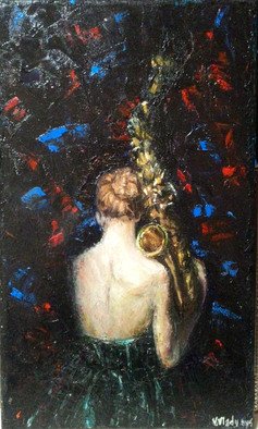 Victoria Vlady; Moonlight Cocktail, 2015, Original Painting Oil, 30 x 50 cm. 