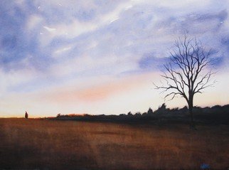 Kenneth Ware; Winter Sunset, 2006, Original Watercolor, 30 x 22 inches. 