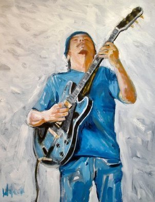 Wayne Wilcox, 'Handy Park Blues Man', 2006, original Painting Oil, 24 x 30  x 1 inches. Artwork description: 2307 This is a blues player, Johnny Holiday, in Handy Park off of Beale Street, Memphis.  That boy can play!...