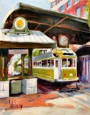 Wayne Wilcox, 'Mainstreet Memphis', 2005, original Painting Oil, 24 x 30  x 1 inches. Artwork description: 2307 Main Street and Peabody Place Memphis...