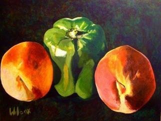 Wayne Wilcox, 'Peaches And Pepper', 2004, original Painting Acrylic, 48 x 36  x 1 inches. 