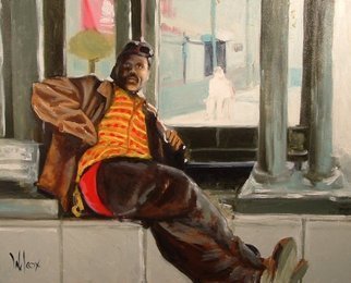 Wayne Wilcox, 'Ricky', 2006, original Painting Oil, 30 x 24  x 1 inches. Artwork description: 2307 Street guy at Main & Madison Memphis...