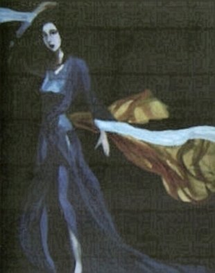 Harry Weisburd, 'Asian Dancer', 2009, original Watercolor, 12 x 16  cm. Artwork description: 20523   Dancer, Opera, female, male, entertainment, performer , China , Dance        ...